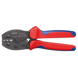 Pince à sertir à levier avec branches bicomposant knipex