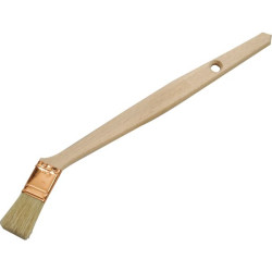 Pinceau radiateur manche coude soies pures manche bois 40 mm