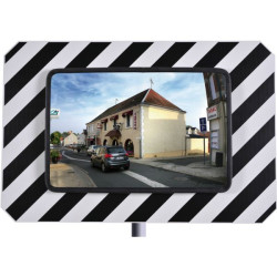 Miroir routier noir et blanc 400x600-