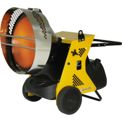 Chauffage radiant mobile fuel 17 kw 230 v 11,8 l