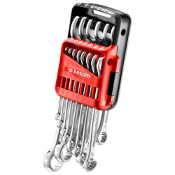 JEU DE 10 CLES MIXTES 440 (8 A 19mm) SUR ETUI JP