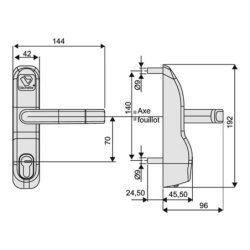 Module serrure antipanique premium evolution par bequille cond. blanc