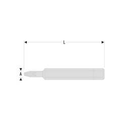 Embout 1/4 pz 1 long 50mm