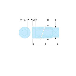 Douille 1/2' longue 12p. 3/4
