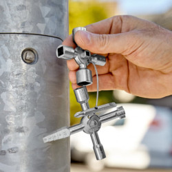 Clé d'armoire de distribution twinkey twinkey knip ex