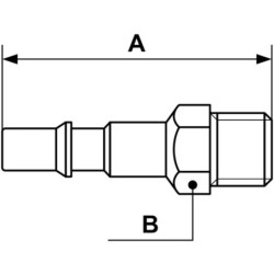 Embout pour raccord rapide d 8 iso c
