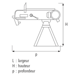 Ponceuse a bande sur socle bg 1503