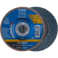 Disque à lamelles polifan® psf acier/inox pff 125 z 80 psf/22,23