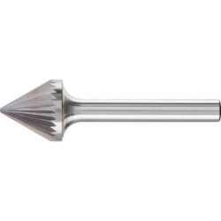 Fraises sur tige hm, forme conique pointue ksj 1613/6 z3 .tige 6 mm