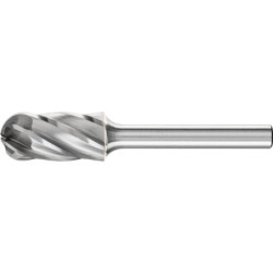 Fraises sur tige hm forme cylindrique à  bout arrondi wrc 1225/6 z alu .tige 6 mm