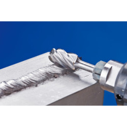 Fraises sur tige hm forme cylindrique à  bout arrondi wrc 1225/6 z alu .tige 6 mm