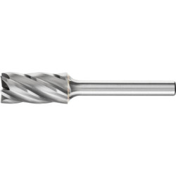 Fraises sur tige hm forme cylindrique zyas 1225/6 z alu .tige 6 mm avec denture en bout