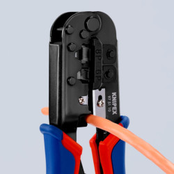 Pince à sertir à levier western 6/8 pôles knipex