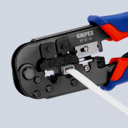 Pince à sertir à levier western 6/8 pôles knipex