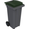 Conteneur poubelle 2 roues gris vert240 l - 100 kg - 1075 x 725 x 580 mm
