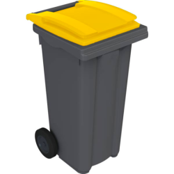Conteneur poubelle 2 roues gris vert240 l - 100 kg - 1075 x 725 x 580 mm