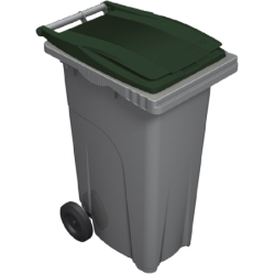 Conteneur poubelle 2 roues gris vert240 l - 100 kg - 1075 x 725 x 580 mm