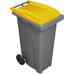 Conteneur poubelle 2 roues gris vert240 l - 100 kg - 1075 x 725 x 580 mm