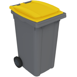 Conteneur poubelle 2 roues gris vert240 l - 100 kg - 1075 x 725 x 580 mm