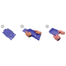 Bac polypropylène à monter 6l - orange 180x380x105