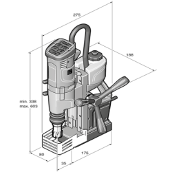Unite de percage magnetique kbu 35 qw
