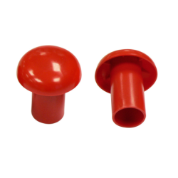 Embout de securite rouge grand modele (sac de 100)