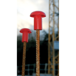 Embout de securite rouge grand modele (sac de 100)