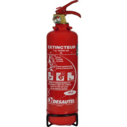 Extincteur poudre polyvalente abc 1 kg sous pression avec indicateur