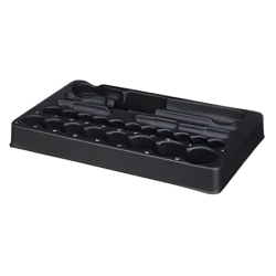 Plateau plastique l douille niveau5 mm