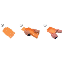 Bac polypropylène à monter 2.8l - orange 90x380x105