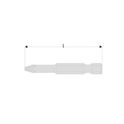 Embout 1/4 pz 2 long 70 mm