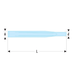 Burin nervure longueur 150 mm