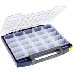 Mallette a compartiments polycarbonate boxxser 55 5x10-25 bleu raaco