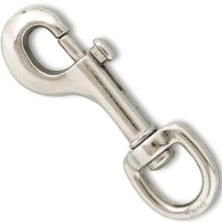 Mousqueton pompe zamak nickele lon.110mm
