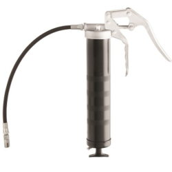 Pistolet de graissage avec flexible et agrafe
