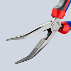 Pince téléphone polie coudée avec branches multicomposant 200mm knipex