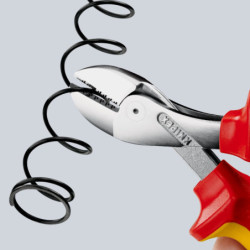 Pince coupante diagonale compacte vde avec branche s en plastique 160mm knip ex