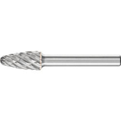 Fraise sur tige carbure f orme ogive bout rond 1225 steel 6mm 12x25mm pferd