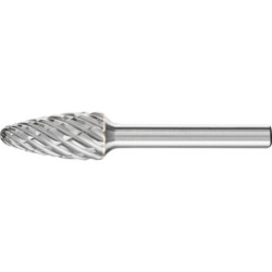 Fraise sur tige carbure f orme ogive bout rond 1225 steel 6mm 12x25mm pferd