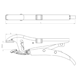 Pince etau master pro cremaillere 4 positions lg 250 mm ouv.80 mm