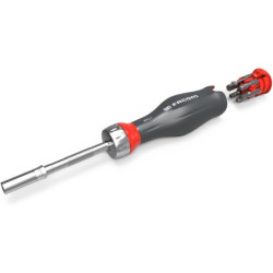 Tournevis Protwist à cliquet + 15 embouts de vissage (FE / PH / PZ / 6 pans / Tamper Torx)