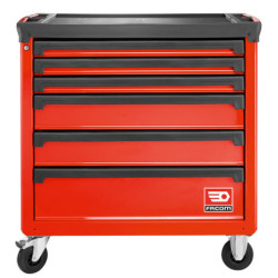 Servante ROLLM4 6 tiroirs rouge