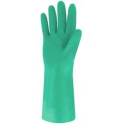 Gant nitrile vert floque 33cm ep.0.38 t.11