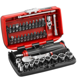 Coffret cliquet + douilles 1/4'' 6 pans OGVGRIP - boîte NANO