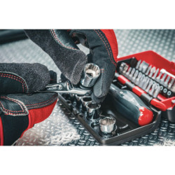 Coffret cliquet + douilles 1/4'' 6 pans OGVGRIP - boîte NANO
