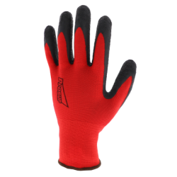 Gant poly rouge latex noir 8
