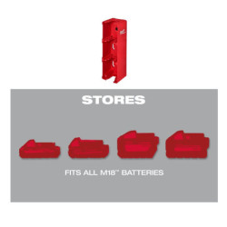 Packout' rangement mural support de batterie m18