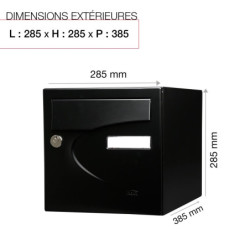 Boite aux lettres preference 1 porte noir mat 9005