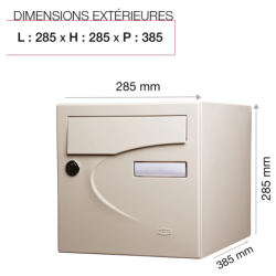 Boite aux lettres preference 1 porte ivoire 1015