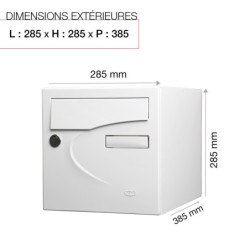 Boîte aux lettres préférence, 1 porte blanc 9016